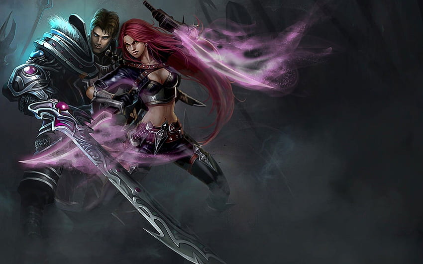 Katarina, League Of Legends, Garen / und mobiler Hintergrund HD-Hintergrundbild