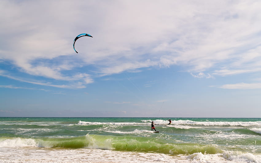 Sport, Landschaft, Meer, Windsurfen HD-Hintergrundbild