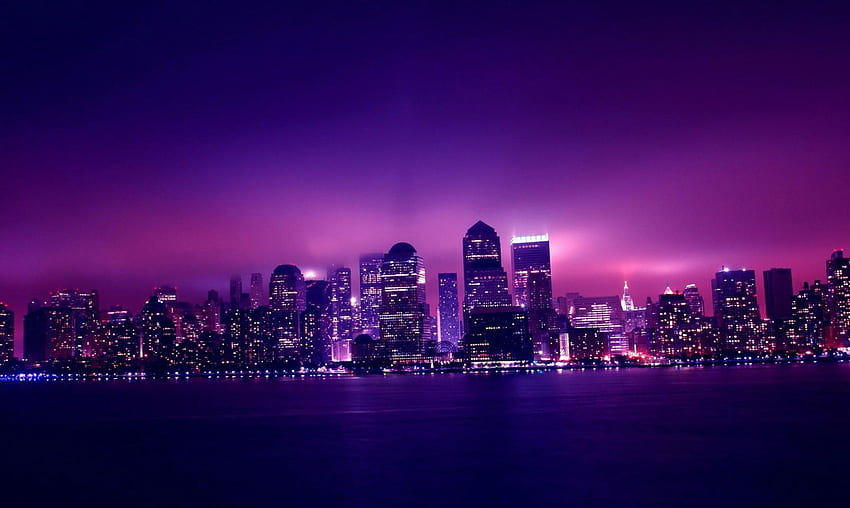 New-York violet Fond d'écran HD