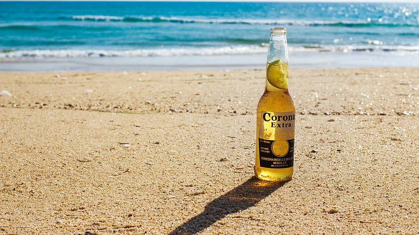 Corona Extra Beer Bottle At Beach, , , Background, 4f1vcu HD wallpaper