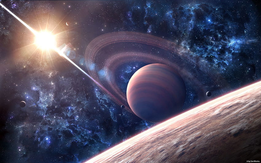 Universe, Galaxy, Planet, Saturn HD wallpaper