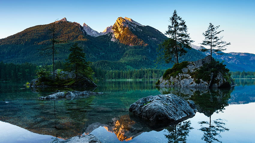 Bawaria Niemcy Berchtesgaden Przyroda, Górska sceneria Tapeta HD