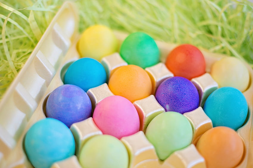 Holidays, Eggs, Easter, Multicolored, Motley HD wallpaper
