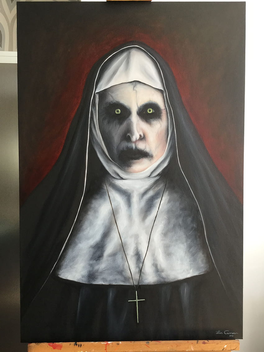 Nun painting conjuring 2, Valak Painting HD phone wallpaper