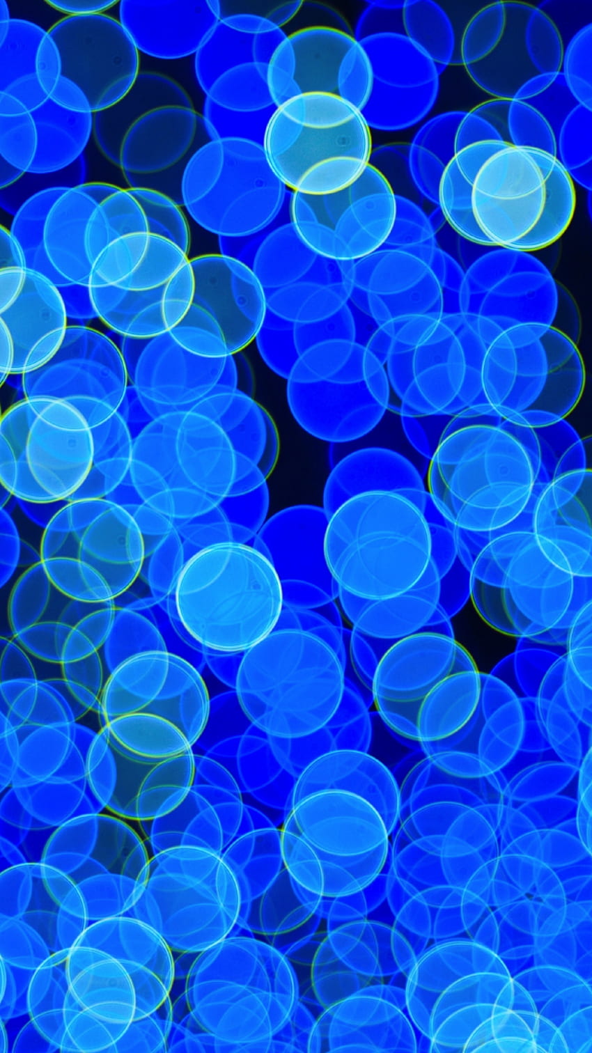 Blue circles, bokeh, abstract, iphone 7, iphone 8, , background, 3537 ...