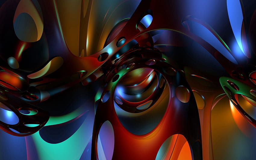 Abstract, Multicolored, Motley, Smooth, Form, Figure, Immersion HD ...