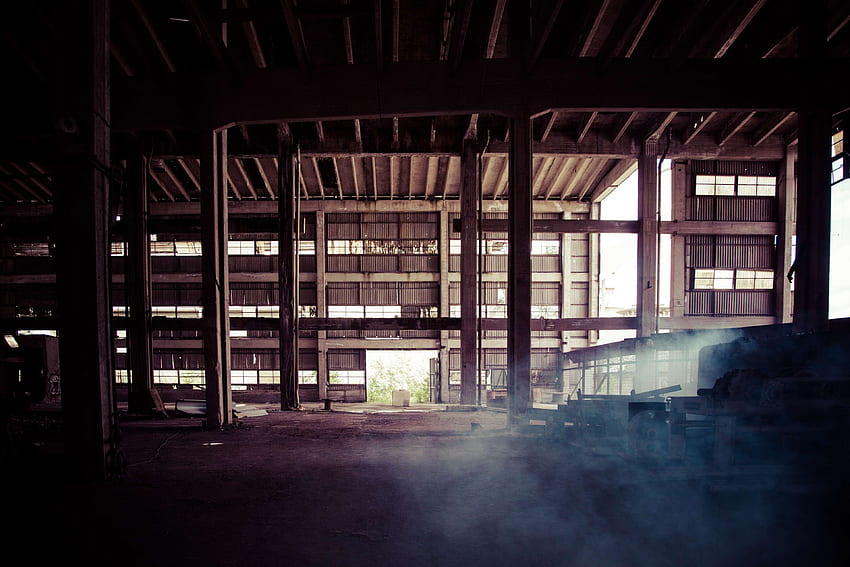 Lagerhaus, Hintergrund, dunkle Industrie HD-Hintergrundbild
