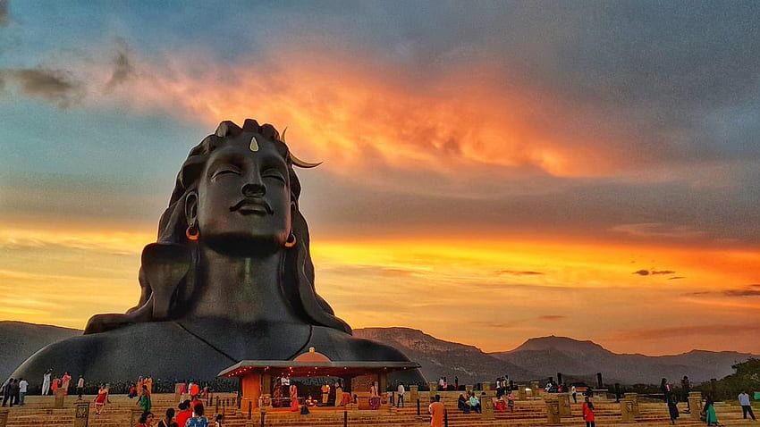 Isha Foundation - The day the skies decided to do a dance of colors for Adiyogi. On the occasion of birtay, we bring to you one of the most captivating HD wallpaper