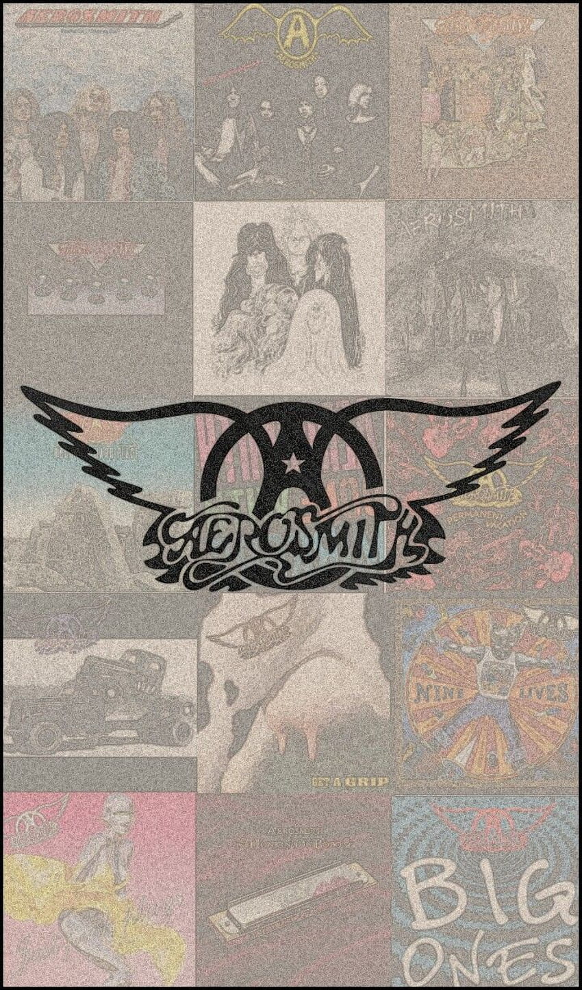 Walpapper de Aerosmith. Aerosmith, logotipo de Aerosmith vintage, estética de Aerosmith fondo de pantalla del teléfono