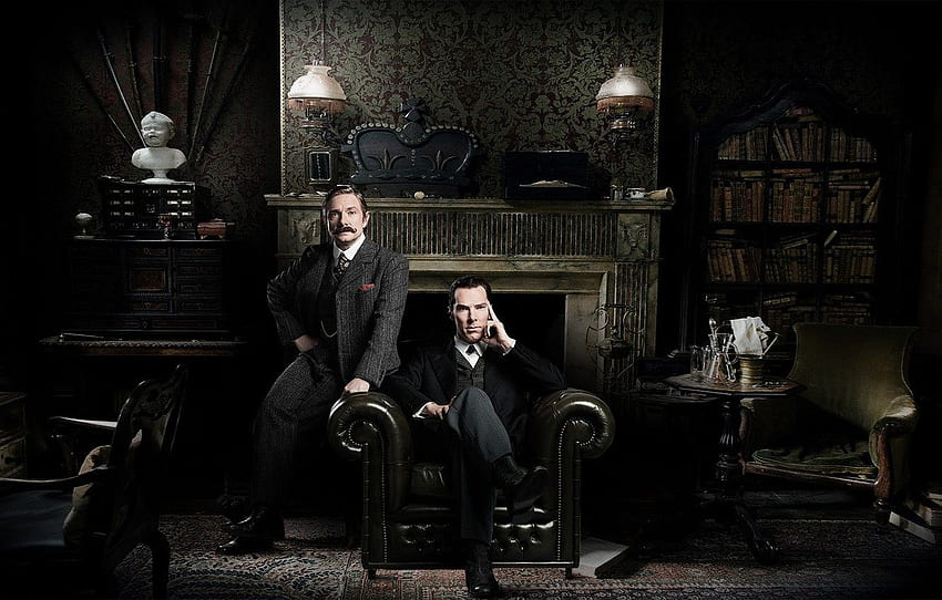 Martin man, Benedict Cumberbatch, Sherlock, Sherlock BBC, Sherlock Holmes, John Watson, Sherlock (ละครโทรทัศน์) โดย artbasement for , ส่วน фильмы วอลล์เปเปอร์ HD
