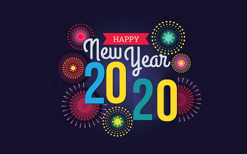 สวัสดีปีใหม่ 2020 ให้คุณสวย สวัสดีปีใหม่ วอลล์เปเปอร์ HD