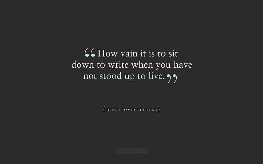 Zitate, inspirierend, schreibend, Henry David Thoreau, grauer Hintergrund HD-Hintergrundbild