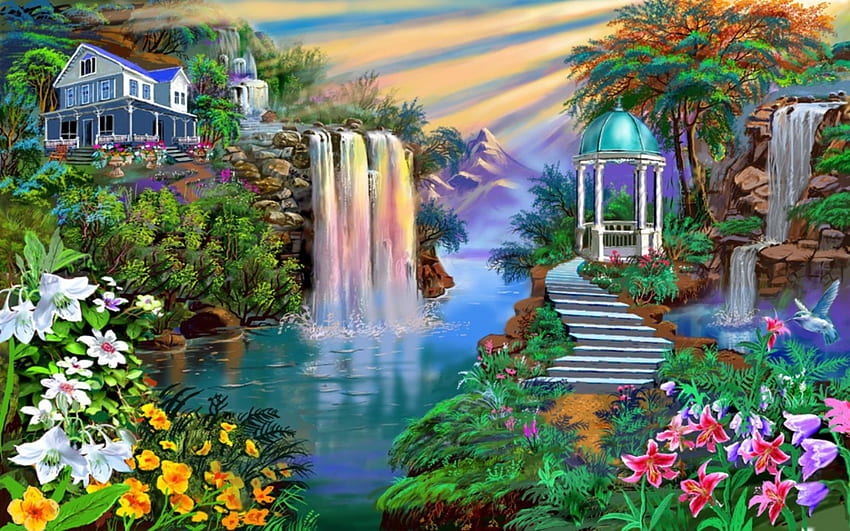 Paradise, Jehovah Paradise HD wallpaper