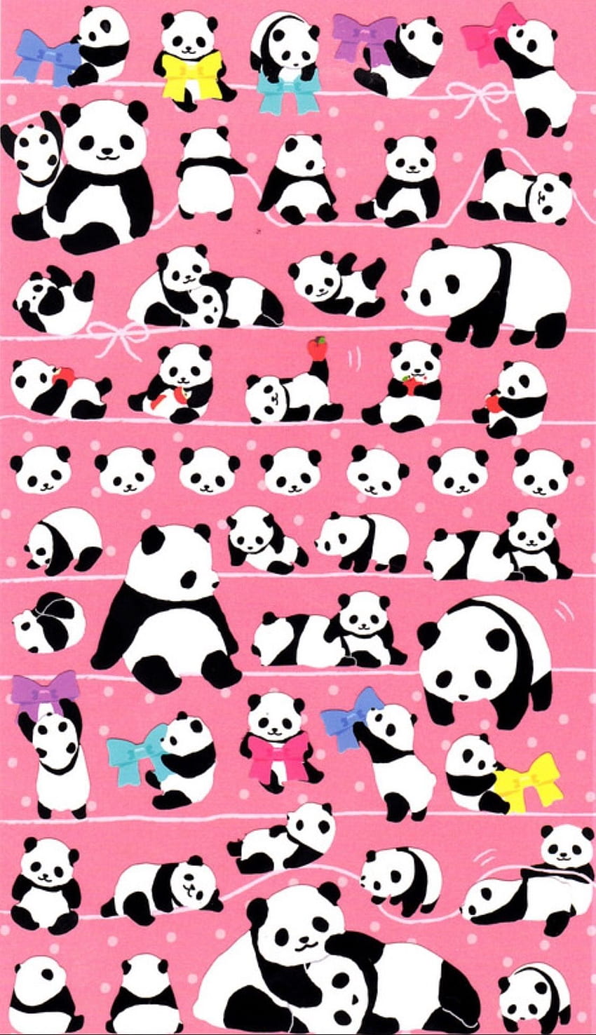 Kawaii Tare Panda background, Pink Kawaii HD phone wallpaper