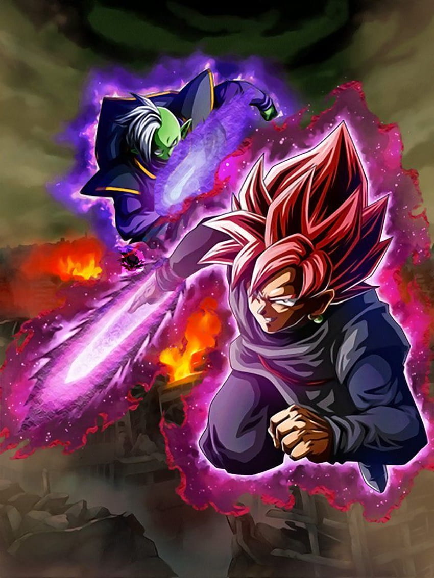 Dokkan Battle LR Black y Zamasu 1440p, Vegeta vs Goku Black fondo de pantalla del teléfono