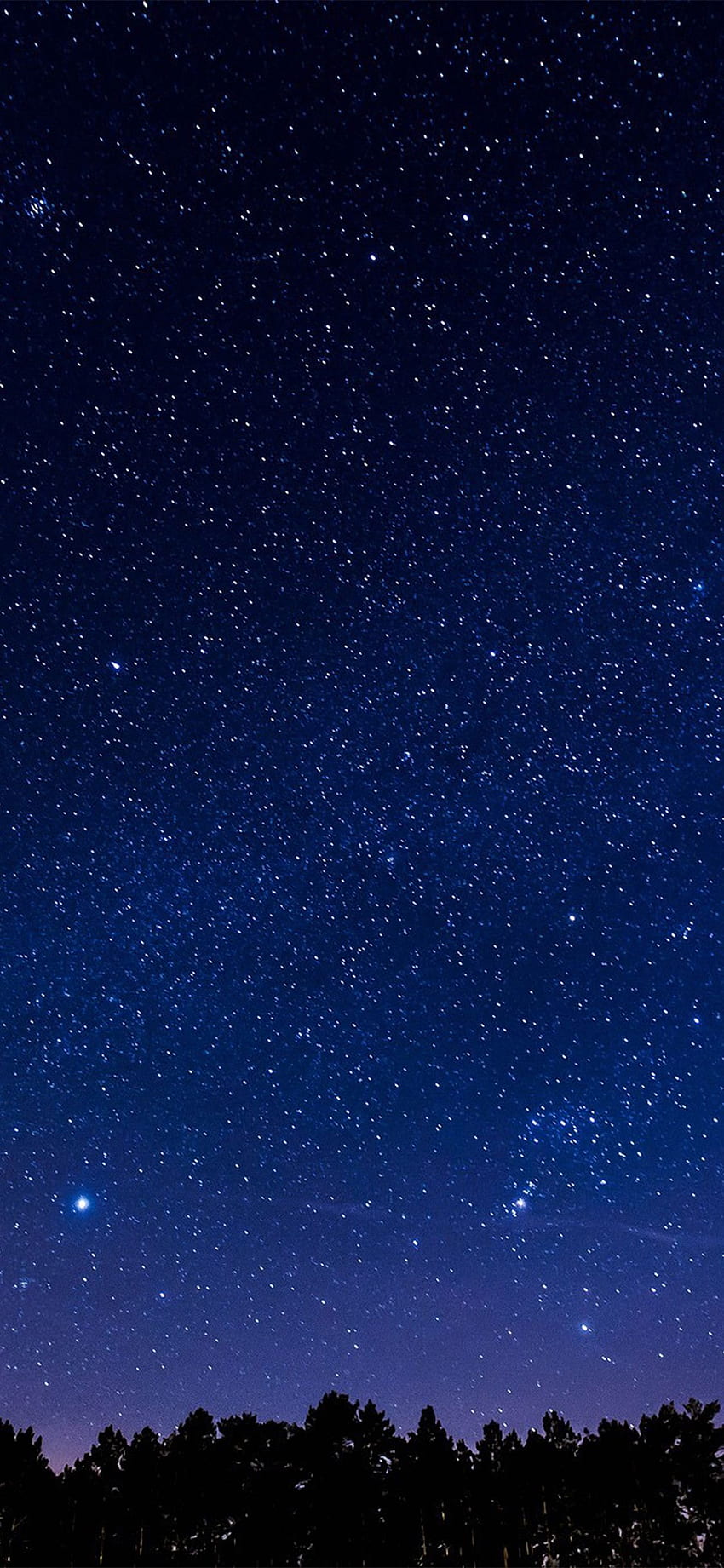 Ciemnoniebieskie niebo, błękitne niebo i gwiazdy Tapeta na telefon HD