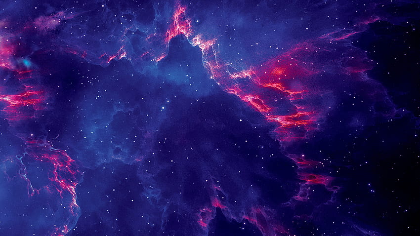 Berbintang dan berawan, kosmos, galaksi, awan Wallpaper HD