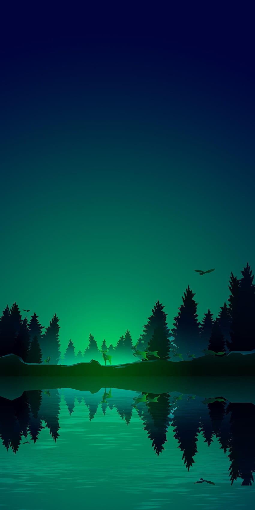 짙은 녹색 iPhone , 자연 짙은 녹색 HD 전화 배경 화면