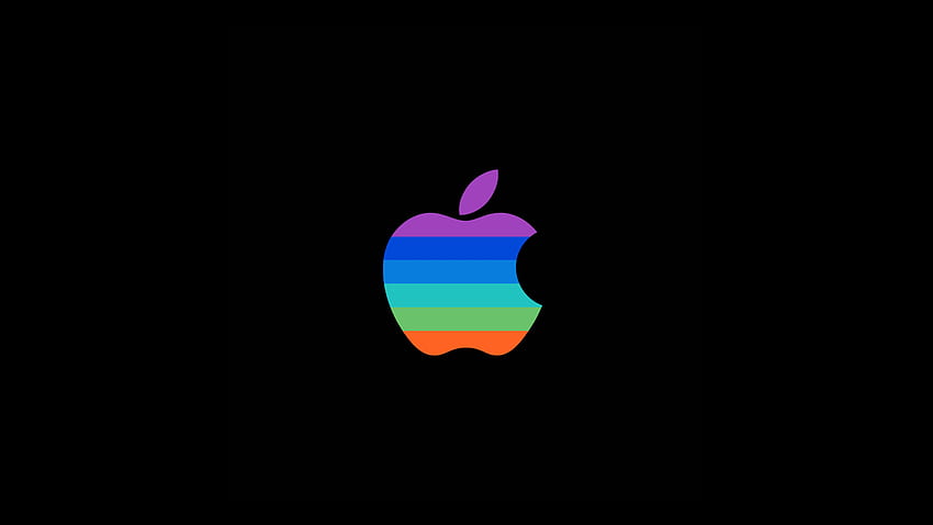 Apple logo colorful black cool c, 5120X2880 Colorful HD wallpaper