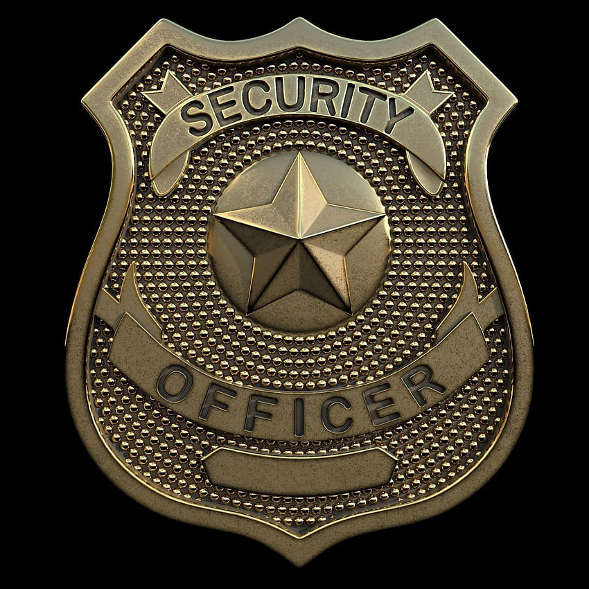 security officer badge 3D model max obj mtl stl 1. Security officer, Security badge, Badge, Police Badge HD phone wallpaper
