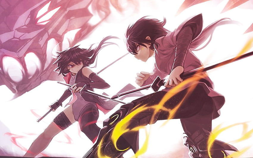 Anime Battle, Katana, Fighting, Dragon, Fire - Anime Boy And Girl Fight - -  , Fight Girl HD wallpaper | Pxfuel