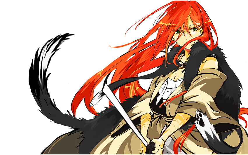 Anime Girl Katana Long Hair Red Hair Shut Hell Sword - Risoluzione:, Red Hair Anime Sfondo HD
