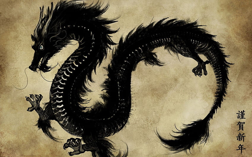 ancient japanese dragon painting