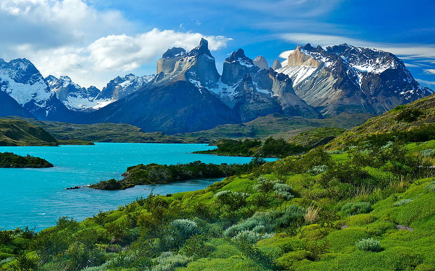 The que national park Torres del Paine National Park, Patagonia, Chile ...