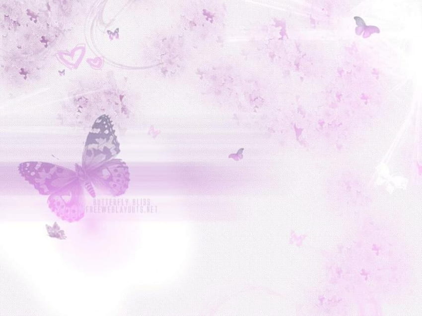 Lavender Butterflies, hearts, butterflies, lavender HD wallpaper