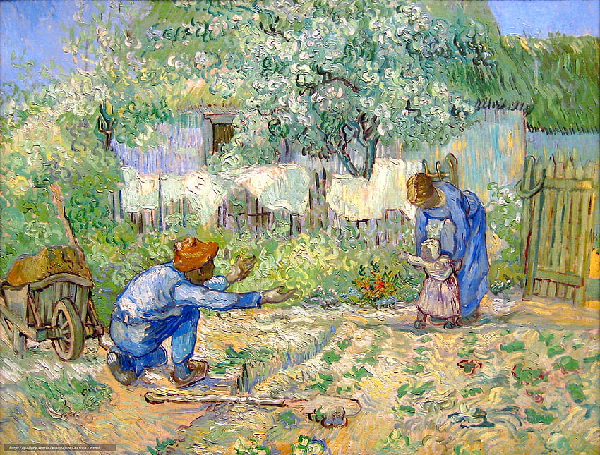 Vincent van Gogh, First Steps, , painting in the resolution, Van Gogh Paintings HD wallpaper