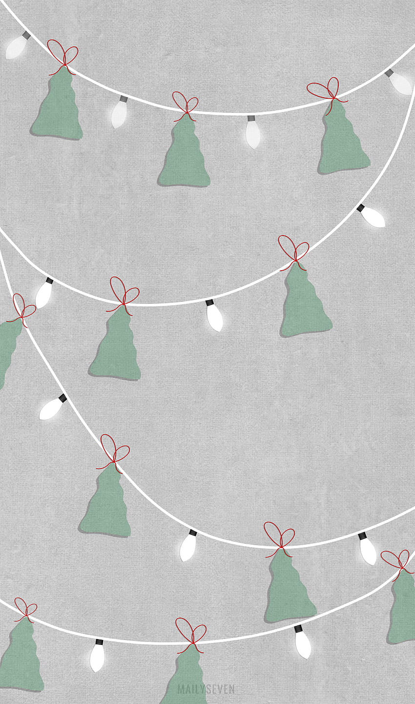 XMAS TREE GARLAND . Fond d'écran de téléphone sur le thème de noël ! /. Christmas phone , iphone christmas, Cute christmas, Grey Christmas HD phone wallpaper