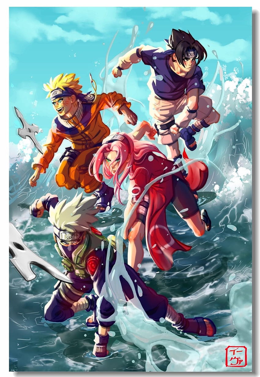 Anime Naruto Poster Naruto and Sasuke Eyes HD Print on Canvas Painting Wall  Art for Living Room Decor Boy Gift (Unframed, Naruto-4) : : Home