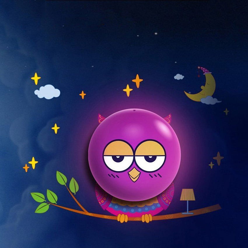 Buy Hestian Kids Small Night Light DIY 3D Novelty Cartoon Wall Stickers With Sensor Plug In Wall Night Lamp For Kids Bedroom Owl In Cheap Price HD phone wallpaper