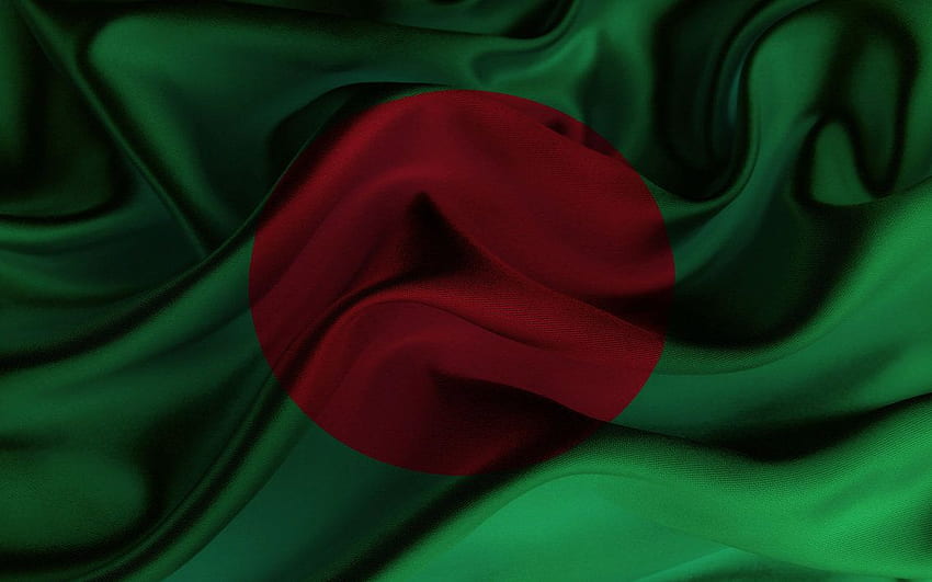 3D でバングラデシュの Wllpapers の国旗、クールなバングラデシュの旗 高画質の壁紙