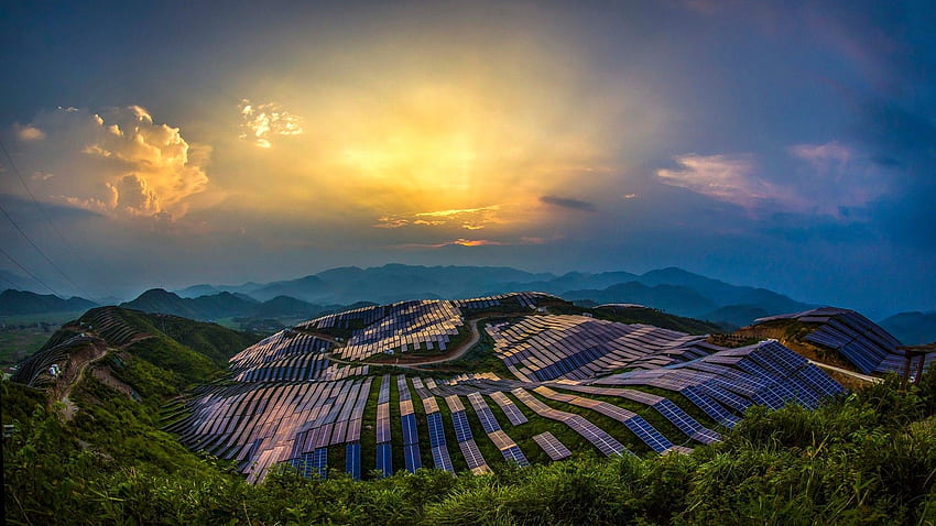 solar power , Background, Solar Farm HD wallpaper