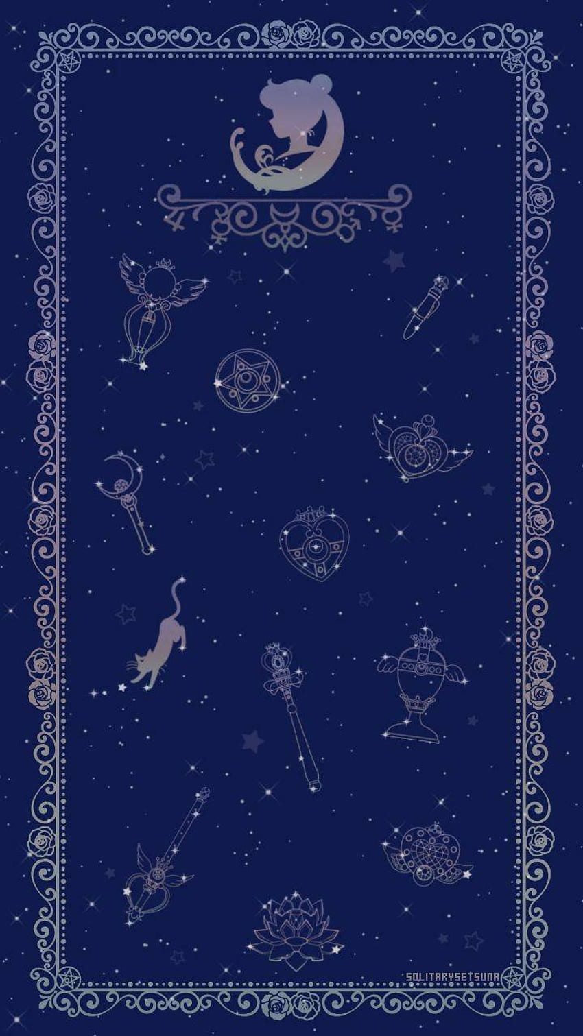 Luna marinaio, motivo Sailor Moon Sfondo del telefono HD