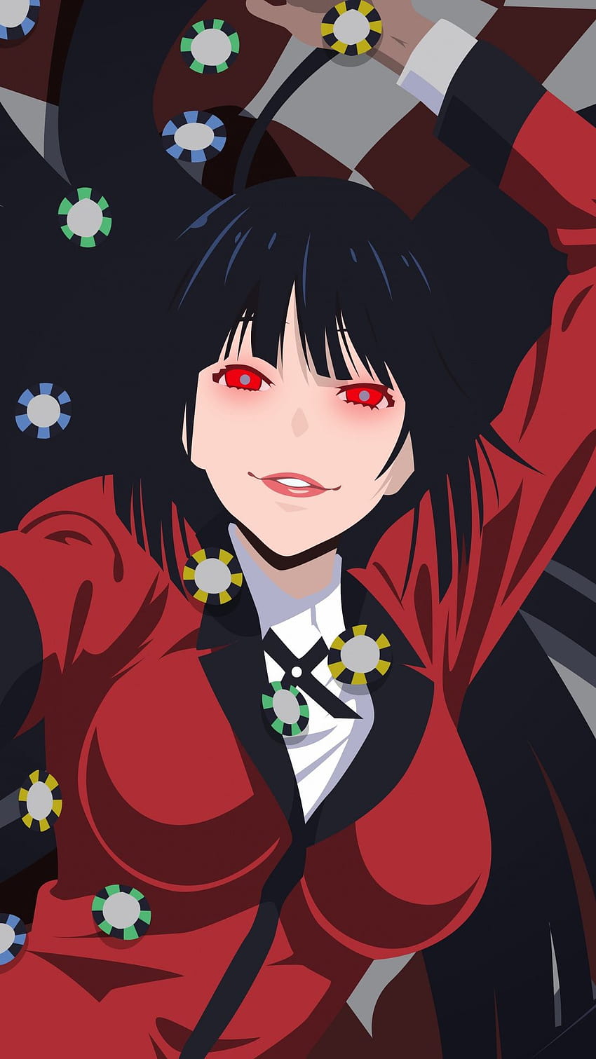 HD wallpaper: Jabami Yumeko, Kakegurui, zumidraws, anime, series, fan art