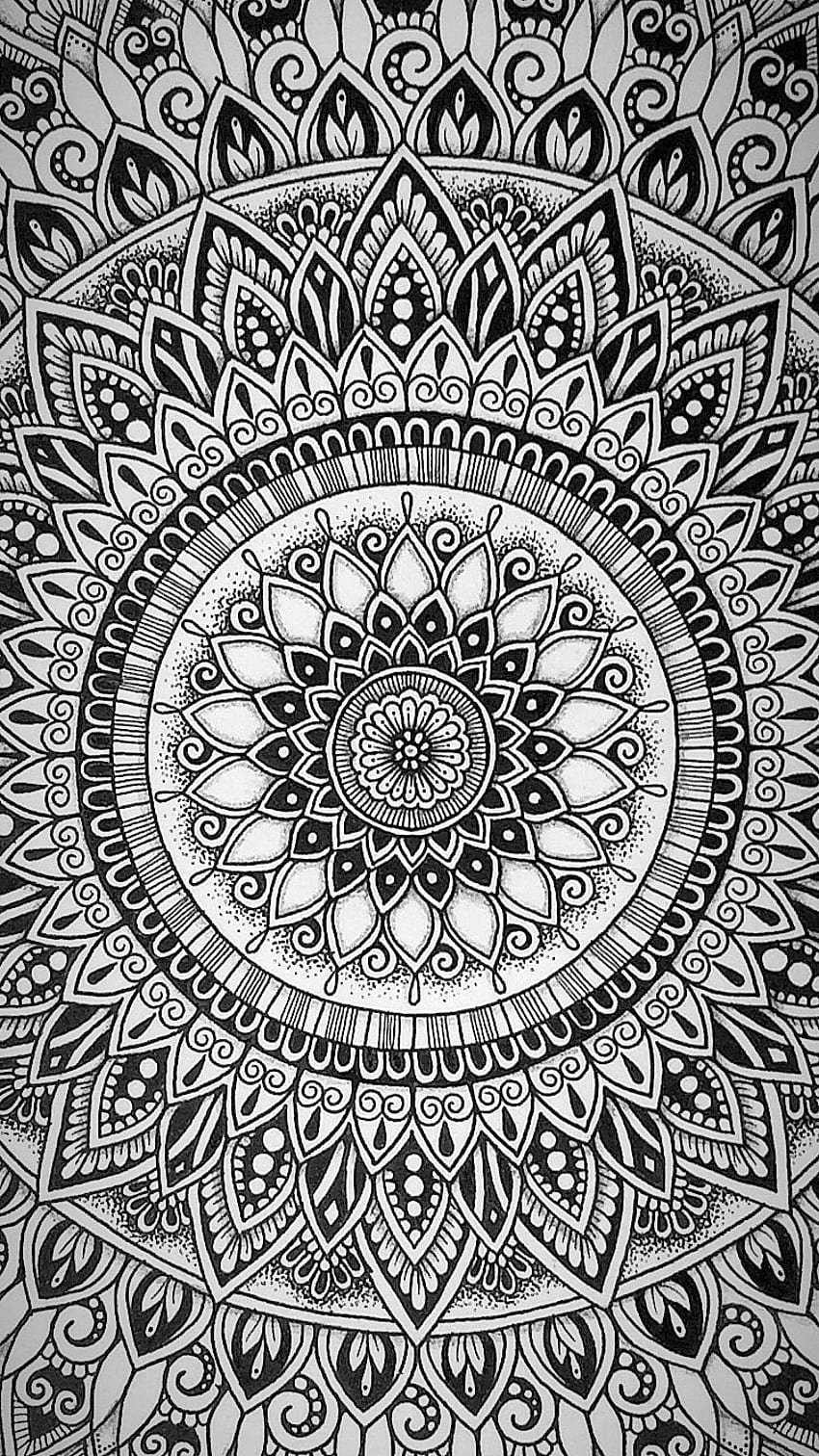 Art du Mandala, Mandala Sombre Fond d'écran de téléphone HD
