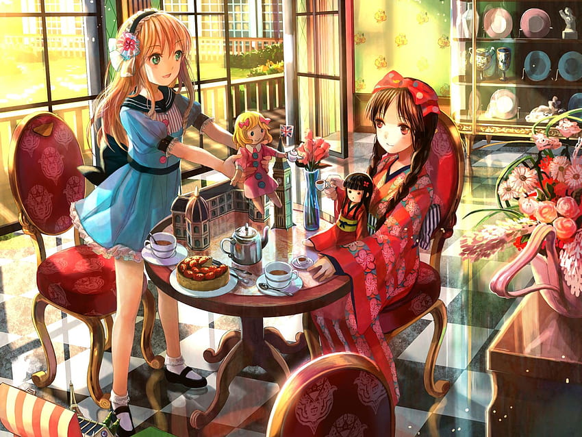 Tea Party shinku dress guy rozen maiden tea group anime party anime  girl HD wallpaper  Peakpx
