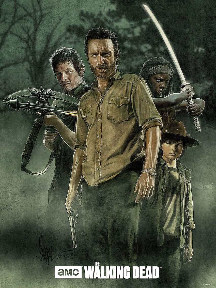 Official AMC 'The Walking Dead' Art Print HD phone wallpaper