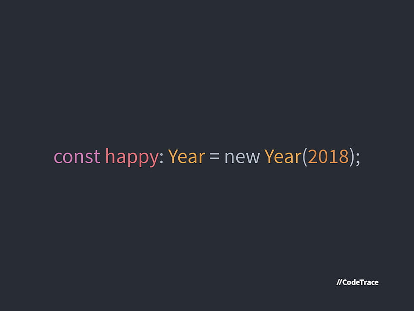 TypeScript Честита Нова година Изходен код HD тапет