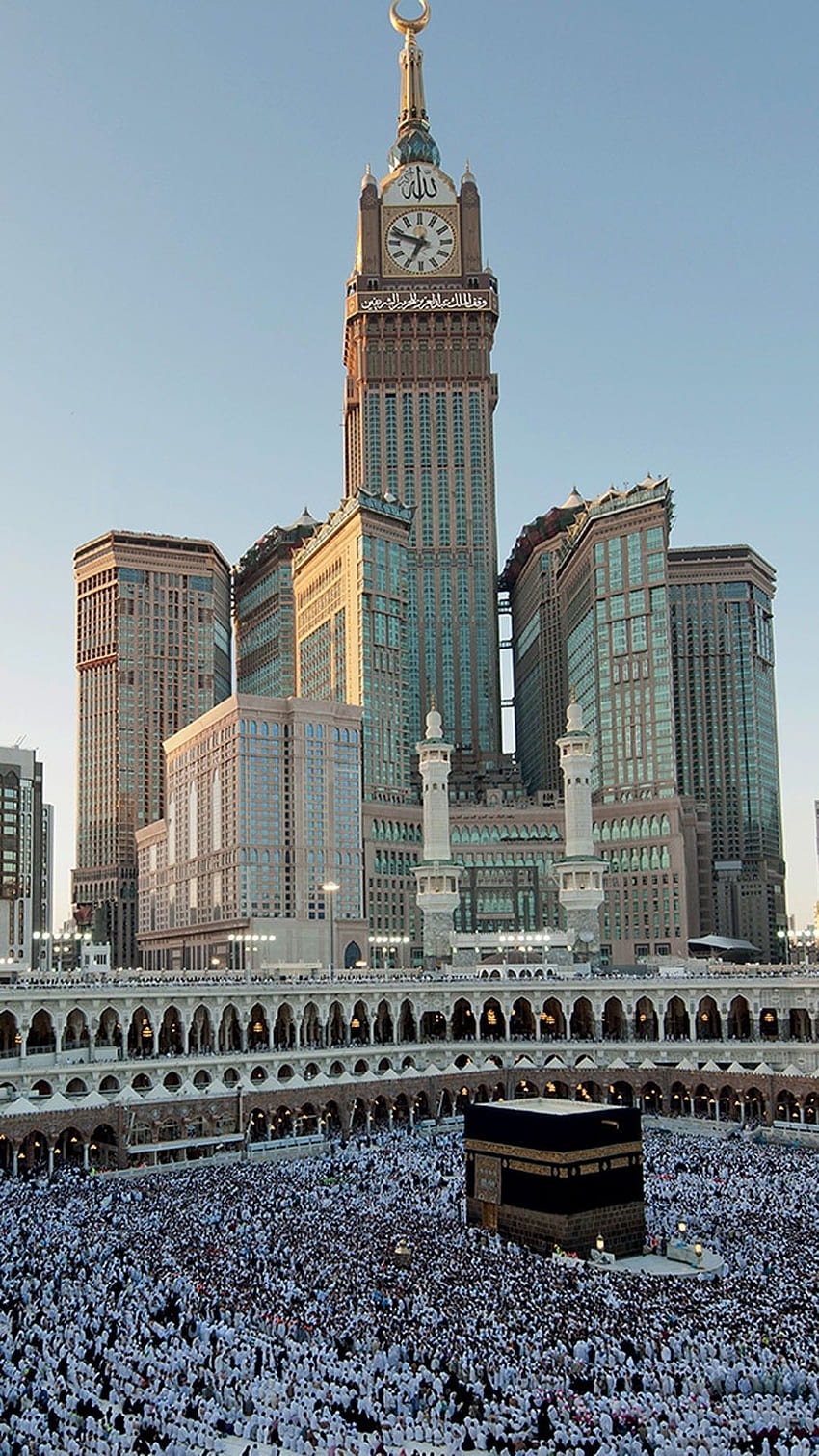 Makkah Clock Royal Tower 1080 x 1920, Мека HD тапет за телефон