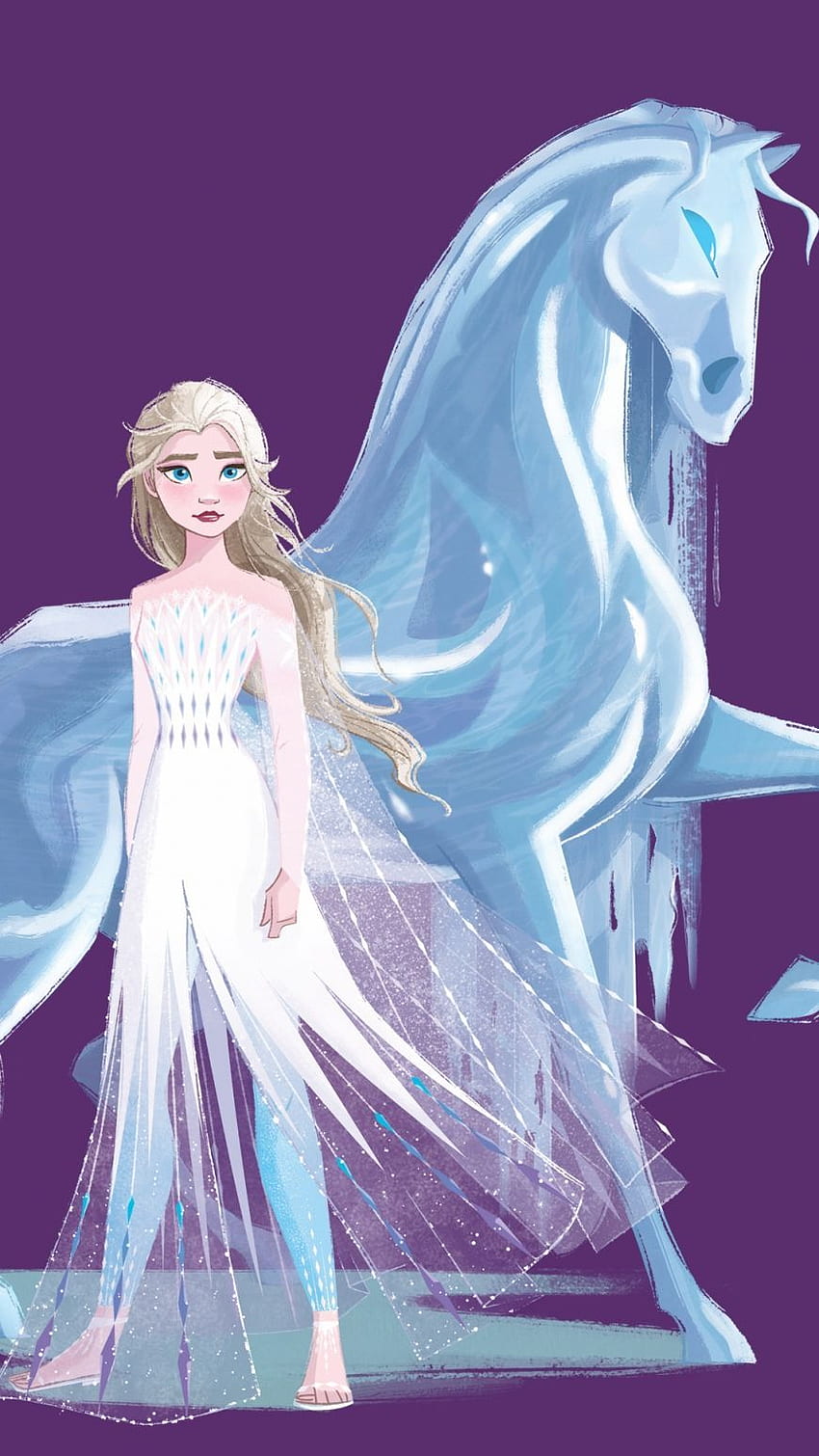 Frozen 2 background Elsa white dress nokk in 2020. Disney prenses çizimleri, Disney prensesi , Frozen art HD telefon duvar kağıdı
