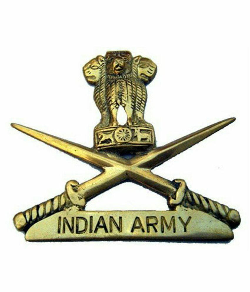 logo de vélo de l'armée indienne ashok Lion sur l'emblème de l'armée de l'épée en laiton Fond d'écran de téléphone HD