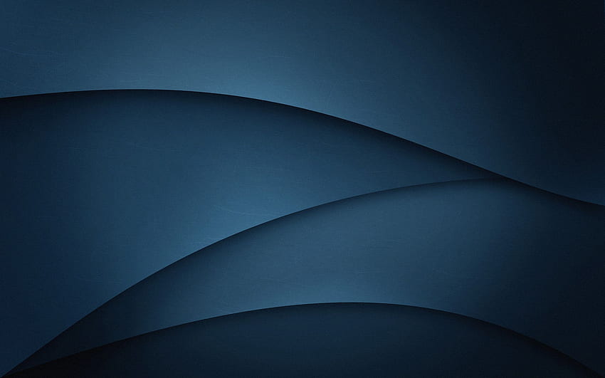 Blauer abstrakter Wellenfluss minimalistisch, abstrakt, , Hintergrund und , minimalistische Welle HD-Hintergrundbild