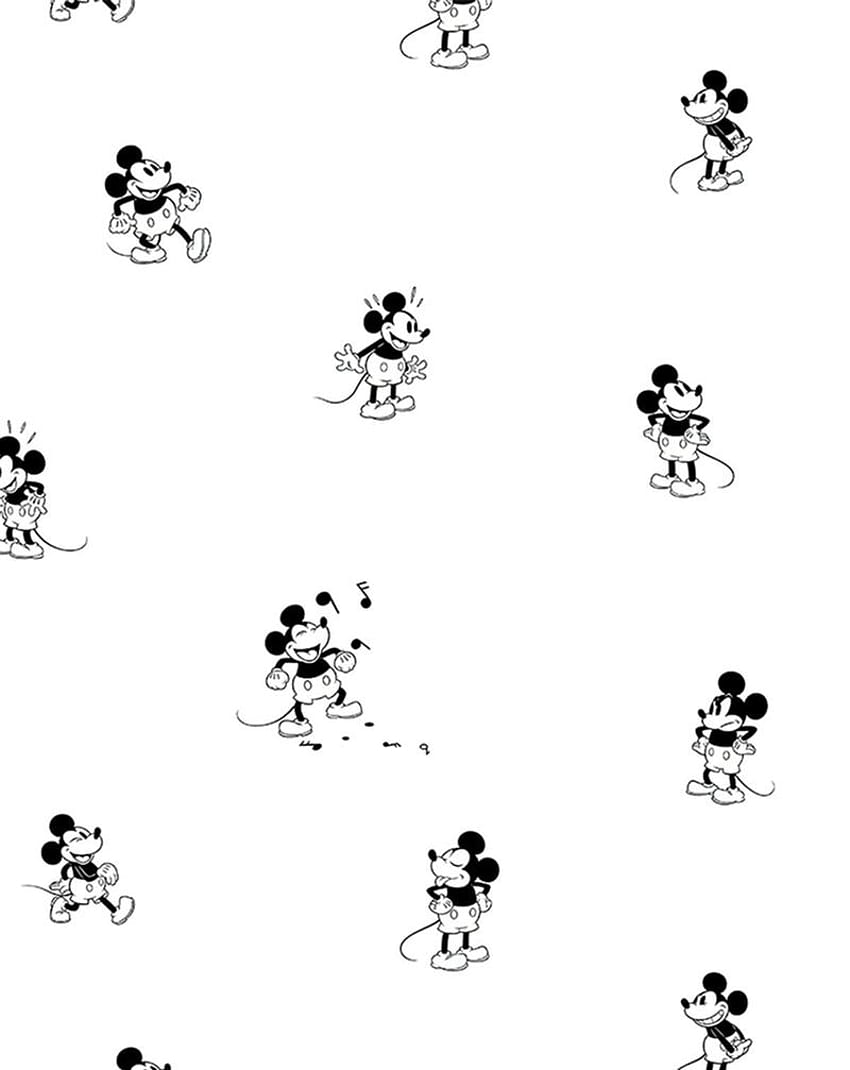 TIENDA ©Disney Mickey Mouse The OG Peel & Stick On Extraíble – Olive et Oriel, White Mickey Mouse fondo de pantalla del teléfono