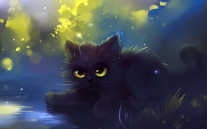 Cartoon Cat . Black cat painting, Cat painting, Black cat art, Cute Black  Cat Cartoon HD wallpaper | Pxfuel