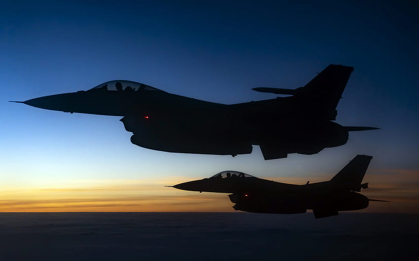 General Dynamics F-16 Fighting Falcon, avions de chasse américains, USAF, F-16, avions militaires, avions de combat Fond d'écran HD