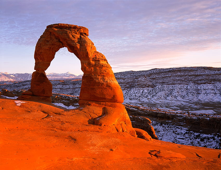 Natur, Steine, Gebirge, USA, Utah, USA, Nationalpark, Bögen, Delicate Arch HD-Hintergrundbild