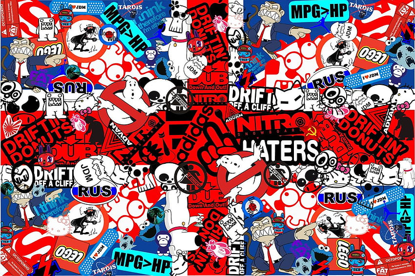 Jdm Sticker Bomb Art - & Background , Marvel Sticker Bomb Tapeta HD